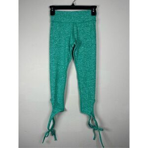Beyond Yoga Space Dye Green Ankle Tie Cropped Leggings sz XS